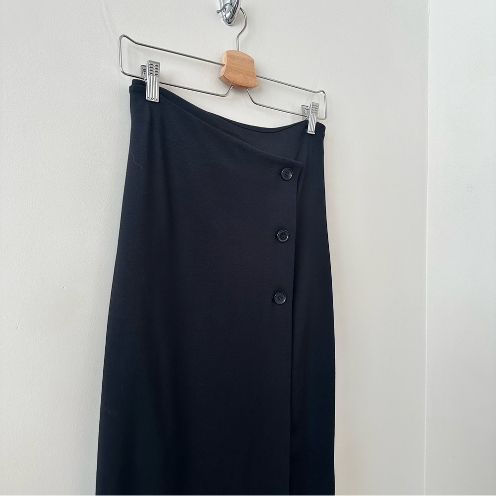 Aritzia-Babaton “Billy” Asymmetrical Button Front Midi Skirt (Size:4) - Picture 9 of 11